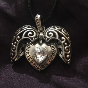 Brighton convertible heart lock pendant.
